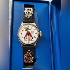 Mickey Mouse Black and Silver Women's Watch